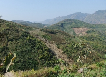 各遷移段階の焼畑が混在するラオスの土地利用